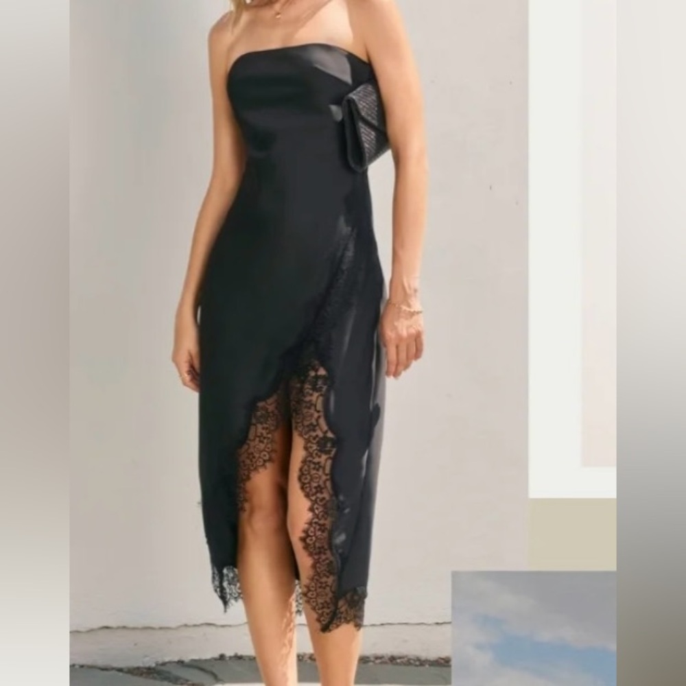 Elegant Brown Lace Dress.